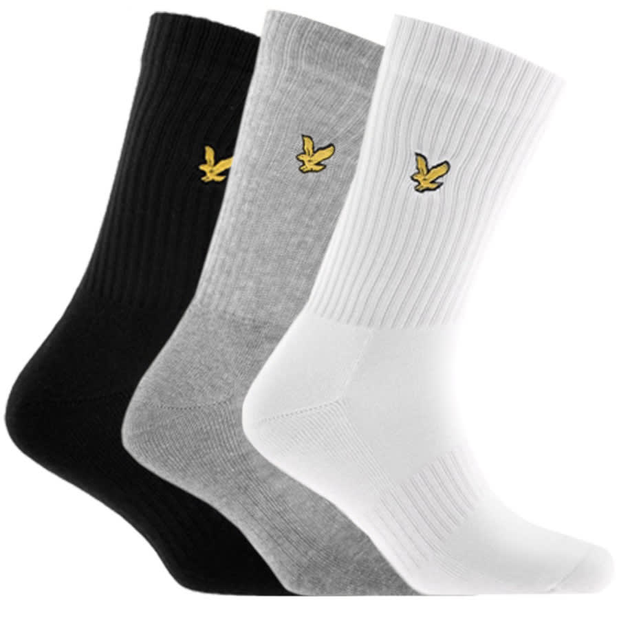 Alternative Image for ProductLyle And Scott Hamilton Three Pack Socks Grey1